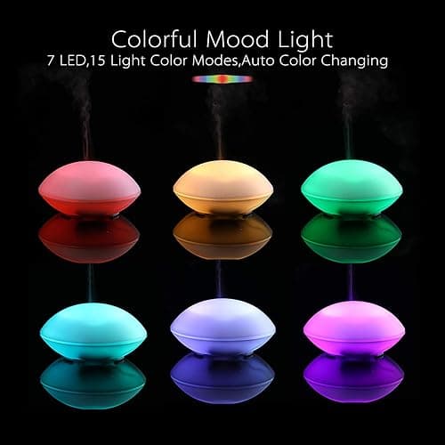 BBSKIN USB Essential Oil Diffuser, Mini Cute Shell Shape Aromatherapy Diffuser for Kids, 80ml Ultrasonic Air Fresher USB Humidifier, BPA Free and Waterless Auto Off Safety for Baby, Kids Bedroom - Pink thumbnail 3