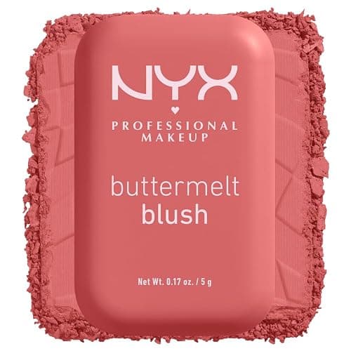 NYX Professional Makeup Blush in Polvere, Per un Look Fresco e Colorato, Arricchito con Burro di Mango, Mandorle e Karitè, Sfumabile, Buttermelt, Tonalità: Feeling Butta, 5 g thumbnail 11