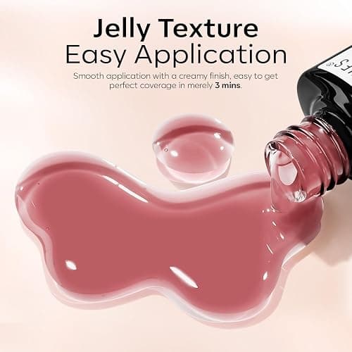 Modelones Jelly Gel Nail Polish 6 Colors Nude Gel Polish Milky White Neutral Nail Gel Polish Shimmery Glitter Translucent Nail Art Gel Kit Soak off Gel Manicure DIY Salon Nail Gift thumbnail 5