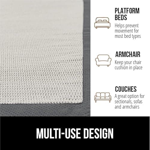 GORILLA GRIP Non Slip Mattress Gripper, Prevents Mattresses from Sliding and Holds Bed in Place, Pad Grips Beds, Sofa, Couch, Chair Cushions and Helps Keep Topper from Slipping, Easy Trim Pads, Queen thumbnail 5