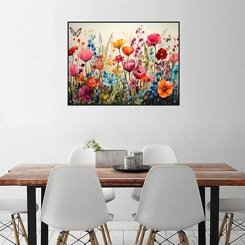 croshom Wild Flowers Diamond Art Painting for Adults-Flower DIY 5D Diamond Art Kits,Gem Art Kits for Gift Home Decor 12x16in thumbnail 4