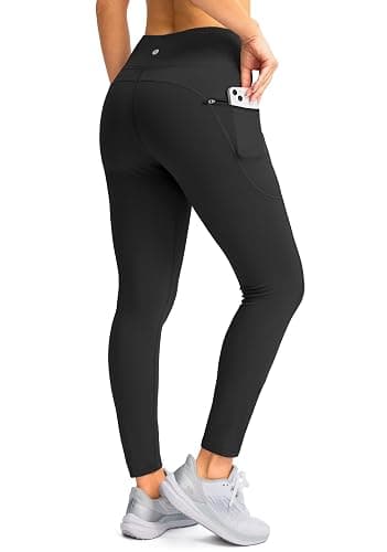 SANTINY Women's Fleece Lined Winter Leggings Water Resistant High Waisted Thermal Hiking Running Warm Pants Women Pockets thumbnail 3