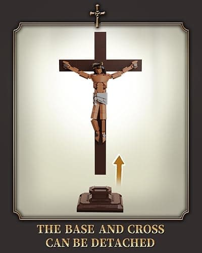 Jesus Crucifixion Building Blocks Set, Compatible Lego Religious Christian Toy Gift for Adults & Kids, Bible Story Model for Home Church Office Decor, 588 PCS thumbnail 7