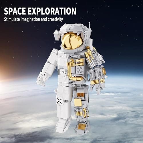 NETEHU Space Astronaut Building Block Toy, Ideal Gift for 6-14 Year Old Children, 880 Pieces Mini Bricks for Adult, Space Astronaut Building Block Sets thumbnail 4