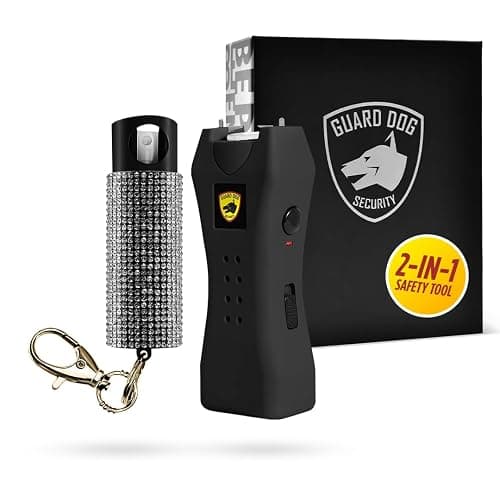 Guard Dog Security Pepper Spray and Stun Gun Flashlight, Rechargeable, Self-Defense Keychain for Women, Pepper Spray Stun Gun Combo, Personal Security Value Set, Rechargeable Flashlight - Image 1