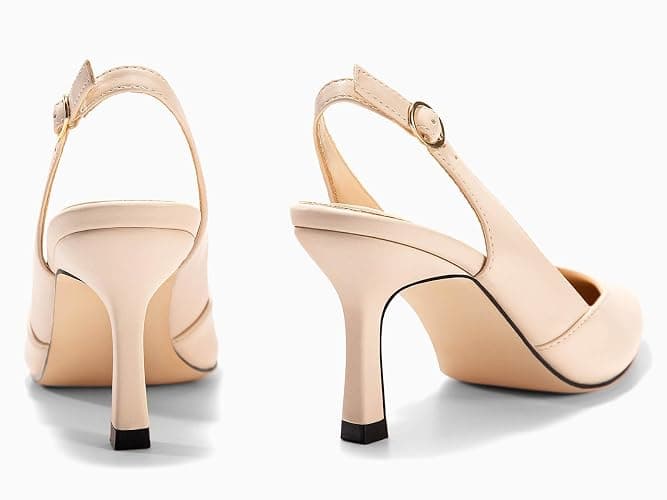 Rilista Women's Slingback Kitten Heels Closed Pointed Toe thumbnail 5