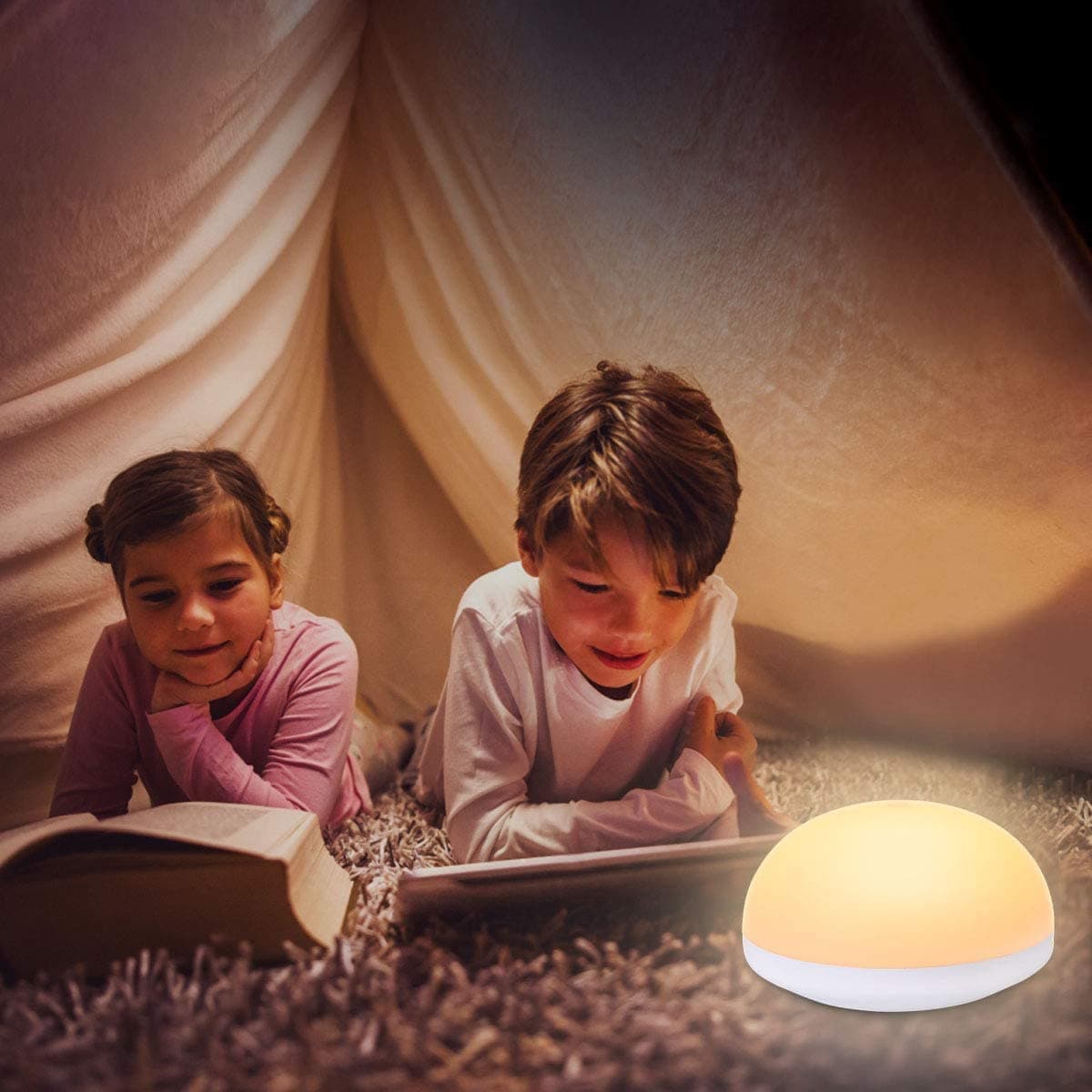Night Light, Touch Lamp Bedside, Wireless Rechargeable LED Control Smart Bedside Table Lamp for Breastfeeding, Portable Baby Nursery Lamp, Eye Protection Indirect Lighting 2 Colors 5V thumbnail 6