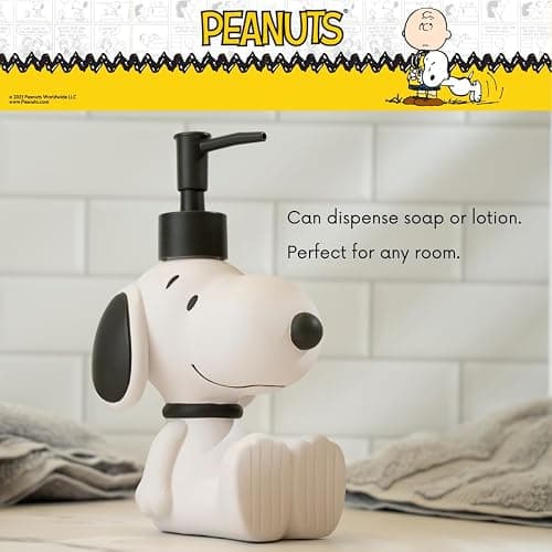 Collectibles Peanuts Snoopy Soap/Lotion/Hand Sanitizer Resin Pump Dispenser, 10.01 Ounces, (Officially Licensed Product) by Franco thumbnail 4