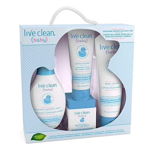 Live Clean Baby Gentle Moisture Baby Essentials Gift Set, 4 Count - Gentle Moisture