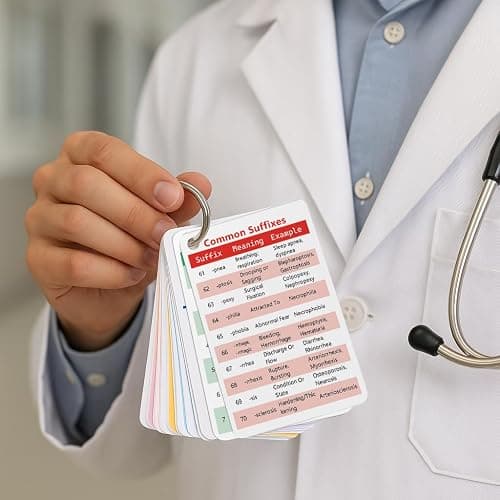 Medical Terminology Flash Cards 2026 – Essential Accessories for Paramedic & Pharmacology Flash Cards | Learn 187 Prefixes & 81 Suffixes with Ease | Nursing School Bundle & LPN Must-Haves thumbnail 2