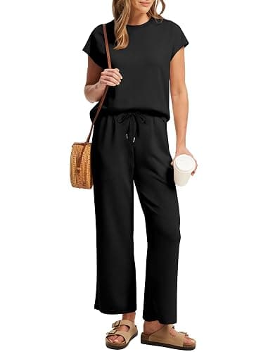 SAMPEEL Two Piece Sets for Women Summer Vacation Outfits Cap Sleeve Tops Lounge Matching Sets Clothing Beach Fashion Clothes thumbnail 3