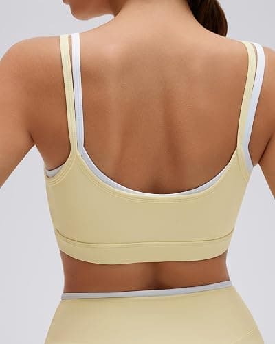 SUUKSESS Women 2 Pieces Workout Sets Padded Spaghetti Straps Camis High Waist Biker Shorts thumbnail 4