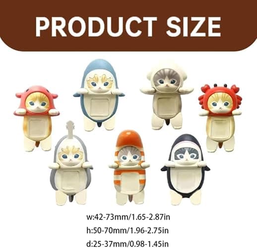Cute Shark Cat Series Hippers Desktop/Phone/Mobile/Table/Cup/Mug Accessories - 1 Mini-Figure Out of 7 Unique Styles - Random Selection in a Sealed Bag with Box thumbnail 5