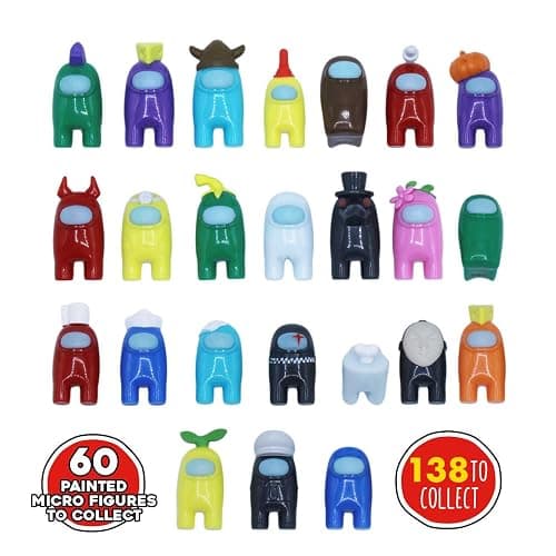 Among Us Micro Figures – Blind Bag of 3 Officially Licensed Crewmate & Imposter Mini Figures (138 to Collect + Metallic & Glow-in-The-Dark Surprise) thumbnail 5