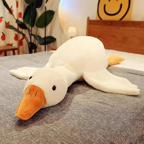 HPOSAN Goose Stuffed Animal Toy Cute Giant White Goose Stuffed Animal Duck Plush Super Soft Hugging (A:19.5 inch) thumbnail 7