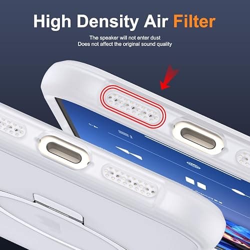 SKYLMW Compatible with iPhone 16 Plus Case with Stand,Translucent | iPhone 16 Plus Phone Case 6.7",Magnetic Ring Stand,Compatible with MagSafe,Military-Grade Protection,Great Grip Feeling thumbnail 8