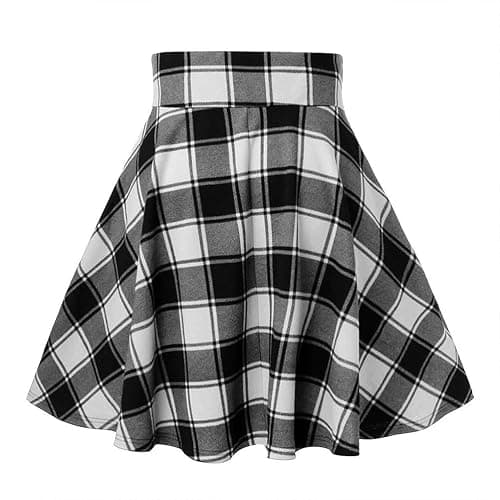 IDEALSANXUN Gothic Plaid Mini Skirts for Women Short High Waist Plaid Skirts thumbnail 3