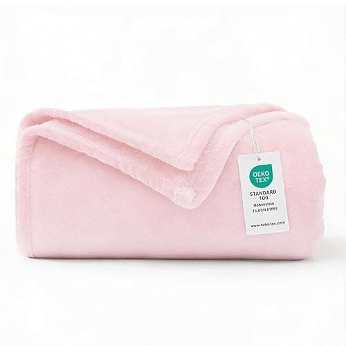 WAVVE Plaid Couverture Polaire Flanelle en Microfibre, Jeté de Canapé 150x200 Rose, Couverture lit Jete de Canape 2 Personnes, Plaid Fourrure Grand Chaud et Doux en Peluche, 200x150 - Image 1