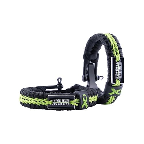 Til Valhalla Project Mental Health Awareness Paracord Bracelet | Paracord Bracelets for Men | Tactical Gifts for Men | Rope Bracelet Men’s Jewelry | Men’s Accessories | 7.5 Inch - Image 1