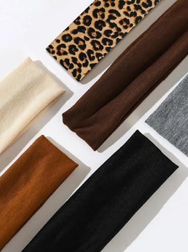 Tobeffect Headbands for Women Non Slip Trendy Womens Headbands 7PCS Elastic Hair Bands for Women's Hair Workout Sweat Head Bands Soft Thick Cotton Cloth Headband for Yoga Running Sport thumbnail 2