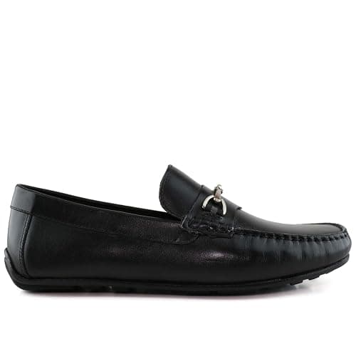 MJNY Mens Casual Comfortable Genuine Leather Lightweight Driving Moccasins Classic Fashion Buckle Loafer Slip On Breathable Driving Loafer thumbnail 5