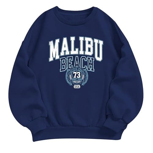 Sulayesh Cute Preppy Letter Graphic Sweatshirts for Teen Girls Oversized Aesthetic Hoodies Crewneck Long Sleeve Pullover Tops - Image 1
