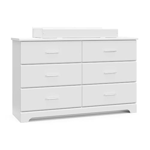 Storkcraft Brookside 6-Drawer Dresser (White) – GREENGUARD Gold Certified, White Dresser for Bedroom, Kids & Nursery Storage Chest, Safety Interlocking Drawers, Pre-Installed Tracks, Kids Chest thumbnail 13