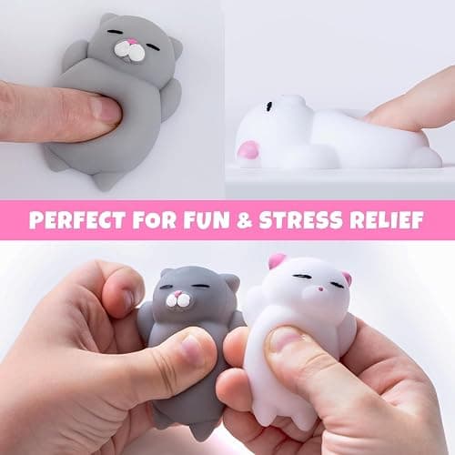 Squishies Kawaii, 4 Pcs Cat Squishy Mini Squishies Stress Mochi Squishy Mochi Squishies Animals Cat Stress Mochi Animal thumbnail 5