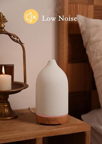 VIVITEST Stone Diffuser,200ML Diffusers for Home,Ultrasonic Aromatherapy Essential Oil Diffuser thumbnail 5