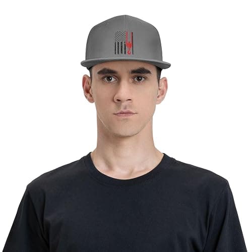 Patriotic Day Crane Operator USA Flag Snapback Hats for Men Women Baseball Cap Adjustable Flat Bill Hat thumbnail 9