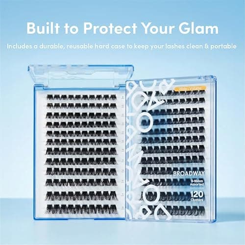 Broadway Lash Clusters, 9-16mm 120pcs Assorted False Eyelashes, Customizable DIY Individual Lash Extensions for Beginners, Lightweight & Comfortable Wide Band, Great for Everyday Glam & Volume thumbnail 7