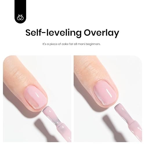 Beetles Pink Base Gel Nail Polish 1 Pcs 15ml: Nude Pink 5 in 1 Pastel Builder Jelly French Tip Base Color Gel Polish Strengthener Soak Off U V LED Lamp Cure Nail Art thumbnail 4