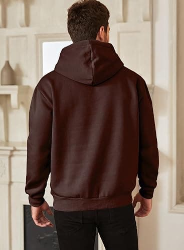 JMIERR Mens Casual Cotton Hooded Collar Drawstring Hoodies Pullover Sweatshirts Casual Long Sleeve Shirts thumbnail 2