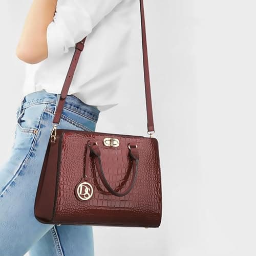 Dasein Women Handbags Purses Ladies Work Purse Satchel Tote Top Handle Shoulder Bags with Matching Clutch thumbnail 2