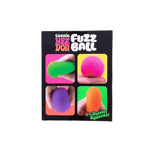 Schylling NeeDoh Teenie Fuzz Ball 4 Pack - Sensory Squeeze Toy - 1.5" in Diameter - Colors May Vary thumbnail 8