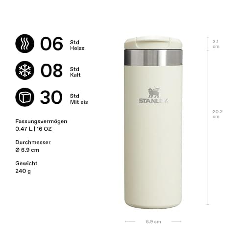 STANLEY Aerolight Transit Thermobecher 0.47L - Hält 6 Stunden Heiß - Spülmaschinenfest - Kaffeebecher To Go Auslaufsicher - Kompatibel Mit Gängigen Pkw-Getränkehalterungen - Thermosflasche - Gloss thumbnail 2