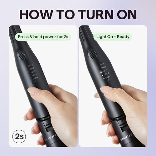 Wavytalk 0.65" Pencil Flat Iron, Cool Curl Pencil, Small Airflow Styler and Straightener for Short Hair, Pixie Cut and Edges, Curling Iron for Short Hair with 360º Cool Airflow, Black thumbnail 3