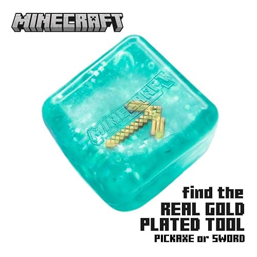 Just Toys – Minecraft Jelly SquishMe Blind Box Cube | Gold Sword or Pickaxe Inside thumbnail 3