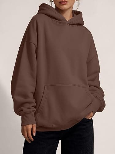 Trendy Queen Women Oversized Hoodies Fall Outfits | Gentle Skin Feel, Aesthetic Drop Shoulder, Large Kangaroo Pocket, Seamless Daily Outfit Match thumbnail 2