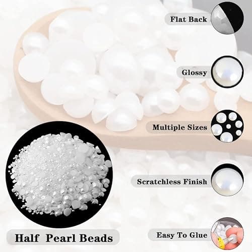 5700 Pcs Light Orchid Half Pearls for Crafts,Nail Pearls for Nails Art for Crafting DIY Accessory,Flatback Pearls gems for Makeup,Neatly Organized Craft Pearls for Artists Creative (2/3/4/5/6/8/10mm) thumbnail 4