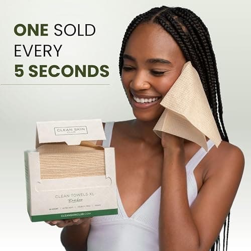 Clean Skin Club Bamboo Viscose Clean Towels® XL 100% USDA Biobased Face Towel, Disposable Face Towelette, Makeup Remover Dry Wipes, Ultra Soft, 50 Ct, 1 Pack thumbnail 8