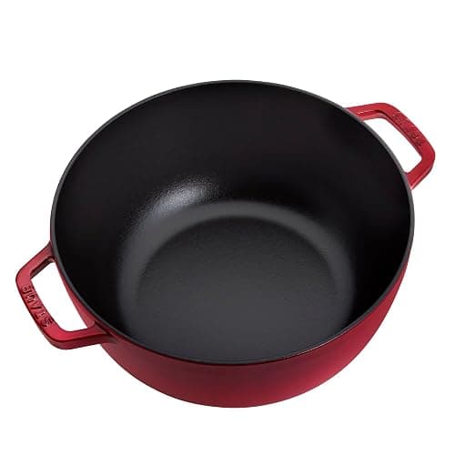 Staub Cast Iron Essential French Oven, Dutch Oven, 5-quart, serves 5-6, Made in France - Cherry thumbnail 3