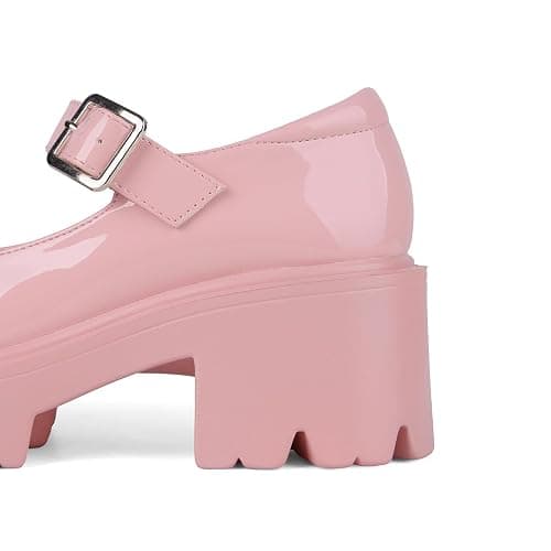 AOSPHIRAYLIAN Mary Janes Black Chunky Mary Janes Women Platform Dress Shoes | Ankle Strap·Anti-Slip·Comfy Padded·2.47" Chunky Heel·Easy Clean Upper —Office to Weekend, Jeans to Dresses, Uniform, Party thumbnail 5