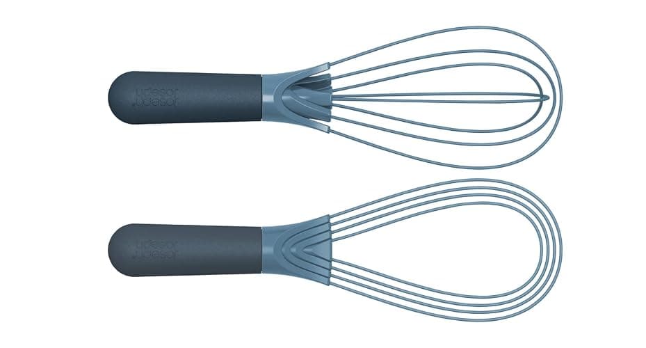 Joseph Joseph Twist Whisk 2-In-1 Collapsible Balloon and Flat Whisk Silicone Coated Steel Wire, Sky Blue thumbnail 4