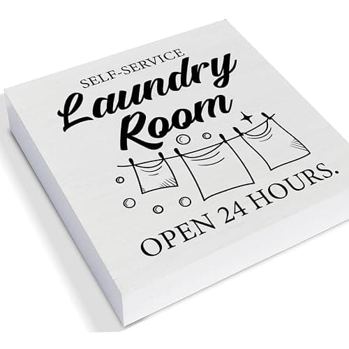 Laundry Room Decor for Home Farmhouse Laundry Tiered Tray Decor 3 Pcs Decorative Wood Box Signs Table Desk Shelf Decoration thumbnail 4
