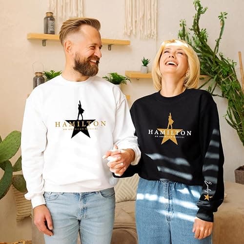 Personalized Hamilton Hoodies | Custom Name on Sleeve Hamilton Theatre Sweatshirt | Customized Hamilton Merch | Gifts for Hamilton Lovers thumbnail 5