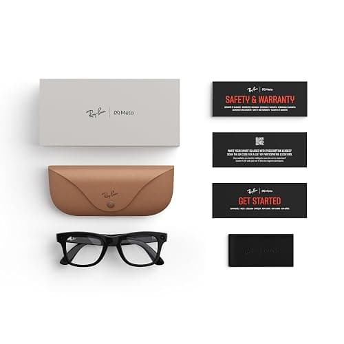 Ray-Ban Meta (Gen 1), Wayfarer, Shiny Black | Smart AI Glasses for Men, Women — 12 MP Ultra-Wide Camera, Open-Ear Speakers for Audio, Video Recording and Bluetooth — Clear Lenses — Wearable Technology thumbnail 7