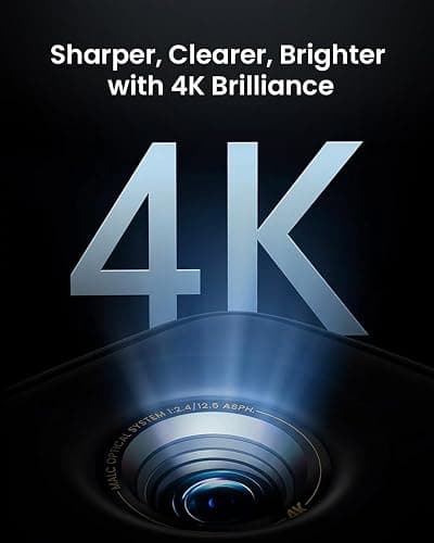 JMGO N1S 4K Smart Portable Projector, Triple Laser, 1100 ISO Lumens, Gimbal Instant Auto Focus, Google TV, Netflix, 110% BT.2020, Wi-Fi 6, HDR10, 10W Dolby Audio, Blu-ray 3D, 200" for Home. thumbnail 2