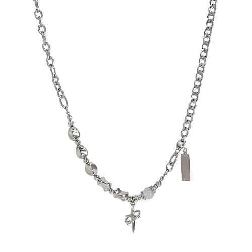 Buyongwant Y2k Irregular Necklace Star Pendant Moonlight Stone Fashion Collar Chain Design Spicy Silver Jewelry for Women - Image 1