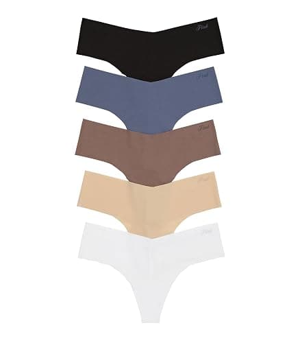 Victoria's Secret PINK Women's No Show Thong Underwear, Panties for Women, Multi Pack (XS-XXL) - Image 1